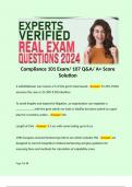 Compliance 101 Exam/ 107 Q&A/ A+ Score Solution 