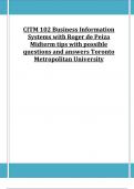 CITM 102 Business Information Systems with Roger de Peiza Midterm tips with possible questions and answers Toronto Metropolitan University 