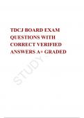 TDCJ BOARD EXAM QUESTIONS WITH CORRECT VERIFIED ANSWERS A+ GRADED PACKAGE DEAL 