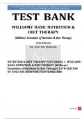 Test bank for williams basic nutrition and diet therapy 15th edition by nix.