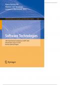 Communications in Computer and Information Science, ICSOFT 2021 Software Technologies Revised Selected Papers 