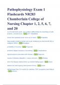 Pathophysiology Exam 1 Flashcards, NR283 Chamberlain College of Nursing Chapter 1, 2, 5, 6, 7, and 20Test Questions with Verified Answers