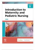 Test Bank: Introduction to Maternity and Pediatric Nursing, 9th Edition by Gloria Leifer - Chapters 1-34, 9780323826808 | Rationals Included