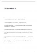 NAO VOLUME 3 Exam Questions and Answers