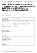 Fisdap Cardiology Exam | 2024-2025 UPDATE COMPREHENSIVE MOST FREQUENTLY TESTED QUESTIONS AND VERIFIED ANSWERS |GRADED A+ |GET IT 100% ACCURATE!!