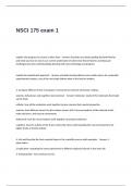 NSCI 175 Exam 1 Questions and Answers