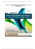 LEHNE’S PHARMACOTHERAPEUTICS FOR ADVANCED PRACTICE NURSES AND PHYSICIAN ASSISTANTS 2ND EDITION ROSENTHAL TEST BANK