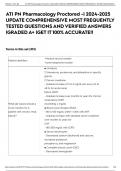 ATI PN Pharmacology Proctored -| 2024-2025 UPDATE COMPREHENSIVE MOST FREQUENTLY TESTED QUESTIONS AND VERIFIED ANSWERS |GRADED A+ |GET IT 100% ACCURATE!!