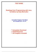 Test Bank for Readings from Programming with Java, 1st Edition by Mcmullen (All Chapters included)