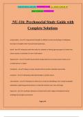 NU-116: Psychosocial Study Guide with Complete Solutions