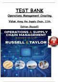 Practice Quiz For Operations Management Creating Value Along the Supply Chain 9th Edition Roberta S. Russell, Bernard W. Taylor / Latest & Updated 2024. A+