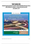 Test Bank For South-Western Federal Taxation 2022 Individual Income Taxes, 45th Edition by James c. young and mark persell All Chapter 1-20 covered, ISBN: 9780357519073