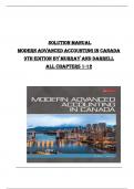 Solution Manual Modern Advanced Accounting In Canada 9th Edition by Murray and Darrell All chapters 1-12 covered, ISBN:9781259654695