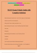 NU317 Exam 5 Study Guide with Complete Solutions