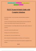 NU317 Exam #4 Study Guide with Complete Solutions