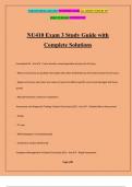 NU410 Exam 3 Study Guide with Complete Solutions