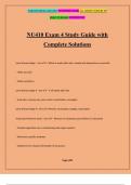 NU410 Exam 4 Study Guide with Complete Solutions