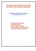 Solutions for Fundamentals of Electrical Circuits, 7th Edition by Alexander (All Chapters included)