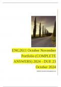 ENG2611 October November Portfolio (COMPLETE ANSWERS) 2024 - DUE 23 October 2024