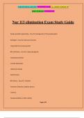 Nur 113 elimination Exam Study Guide