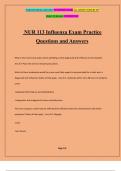 NUR 113 Influenza Exam Practice Questions and Answers