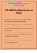 NUR 312L Midterm Exam Questions and Answers