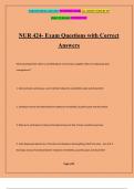 NUR 424- Exam Questions with Correct Answers