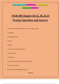 NUR 448 Chapter 10-12, 30, 22-23 Practice Questions and Answers