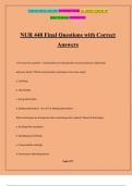 NUR 448 Final Questions with Correct Answers