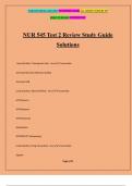 NUR 545 Test 2 Review Study Guide Solutions