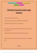 NUR 545: Exam One Study Guide Solutions