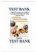 Test Bank for Clinical Procedures for Medical Assistants 11th Edition by Kathy Bonewit-West|978-0323758581| All Chapters 1-23| LATEST ||Complete A+ Guide