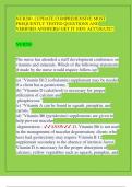 NUR280 -| UPDATE COMPREHENSIVE MOST FREQUENTLY TESTED QUESTIONS AND VERIFIED ANSWERS/ GET IT 100% ACCURATE!! NUR280 The nurse has attended a staff development conference on vitamins and minerals. Which of the following statements if made by the nurse woul