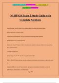 NURP 424 Exam 2 Study Guide with Complete Solutions