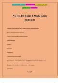 NURS 236 Exam 1 Study Guide Solutions