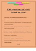 NURS 326 Midterm Exam Practice Questions and Answers