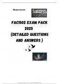 FAC1502 EXAM PACK 2025  {DETAILED QUESTIONS AND ANSWERS }