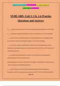 NURS 1005- Unit 1: Ch. 1-6 Practice Questions and Answers