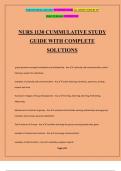 NURS 1130 CUMMULATIVE STUDY GUIDE WITH COMPLETE SOLUTIONS