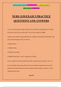 NURS 1130 EXAM 3 PRACTICE QUESTIONS AND ANSWERS