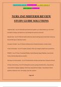 NURS 1543 MIDTERM REVIEW STUDY GUIDE SOLUTIONS