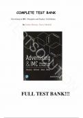 Test Bank for Advertising & IMC: Principles and Practice 11th Edition by Sandra Moriarty, Nancy Mitchell, Charles Wood, William Wells, All Chapters 1-18 |Complete Guide A+