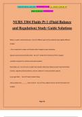 NURS 3304 Fluids Pt 1 (Fluid Balance and Regulation) Study Guide Solutions