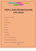 WEEK 1 - NURS 3304 Patho Exam Study Guide Solutions