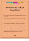 Nurs 4040 Test Study Guide with Complete Solutions