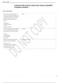 Colorado CNA practice State Exam Study Cards)With Complete Solutions