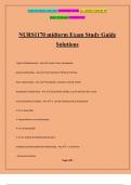 NURS1170 midterm Exam Study Guide Solutions