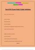 Nurs1543 Exam Study Guide Solutions