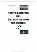 TAX3701 EXAM PACK 2025  {DETAILED QUESTIONS AND ANSWERS }