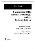 Test Bank for E-Commerce 2021 Business, Technology and Society 16th Edition By Kenneth Laudon